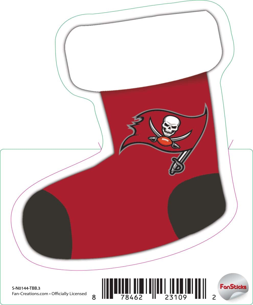 fan creations Tampa Bay Buccaneers 3in Decal - Stocking
