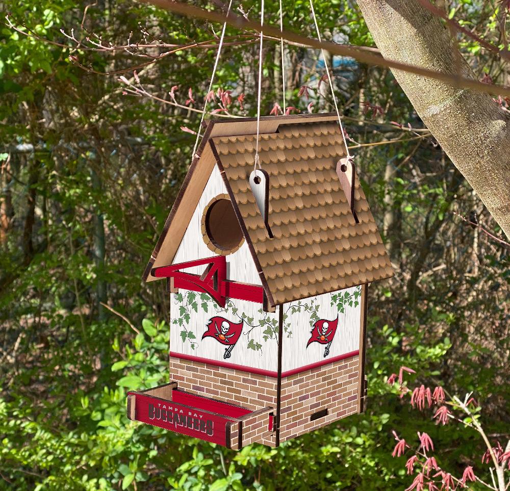 fan creations Tampa Bay Buccaneers Team Bird House Unassembled