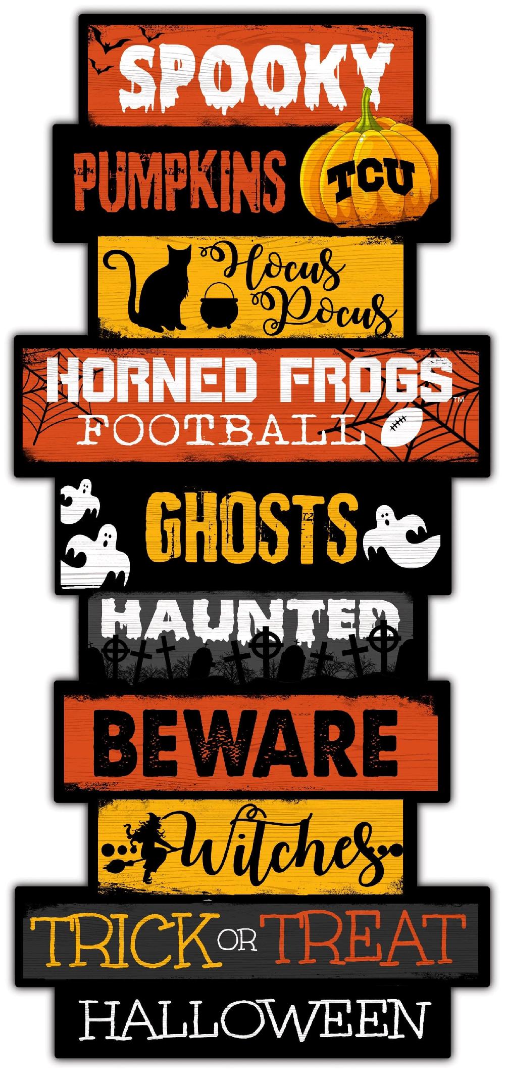 fan creations TCU Halloween Celebration Stack 24" Sign