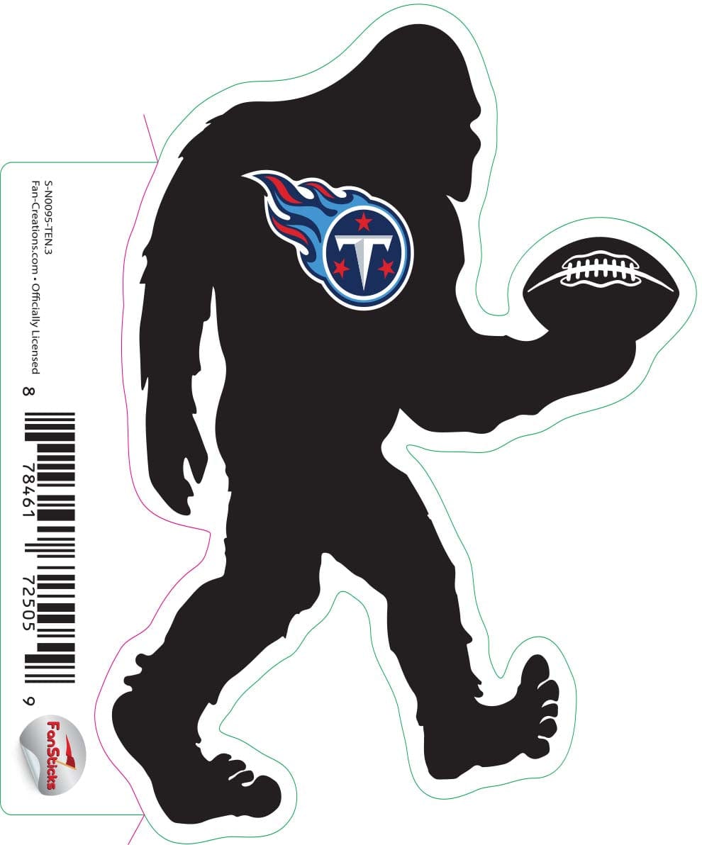 fan creations Tennessee Titans 3in Decal - Bigfoot Football