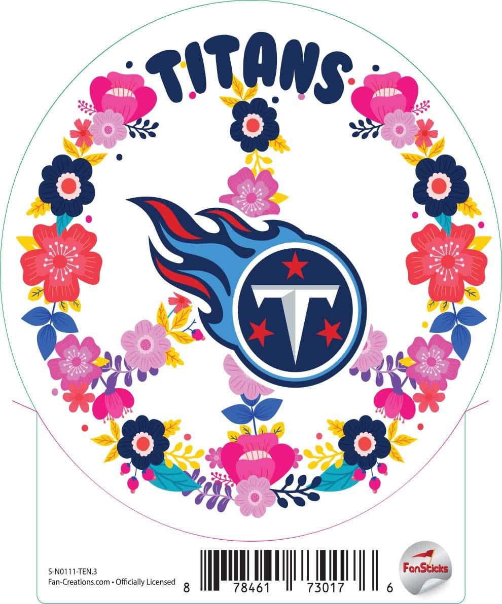 fan creations Tennessee Titans 3in Decal - Peace Sign