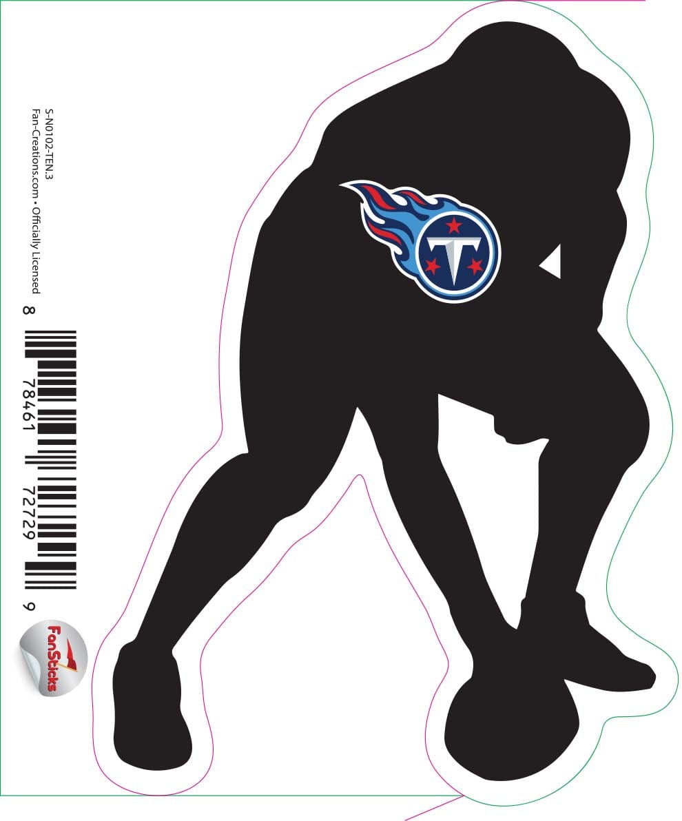 fan creations Tennessee Titans 3in Decal - Player Silhouette (Hiking)