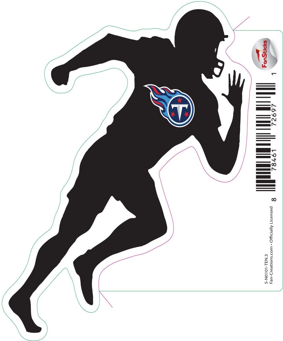 fan creations Tennessee Titans 3in Decal - Player Silhouette (Running)