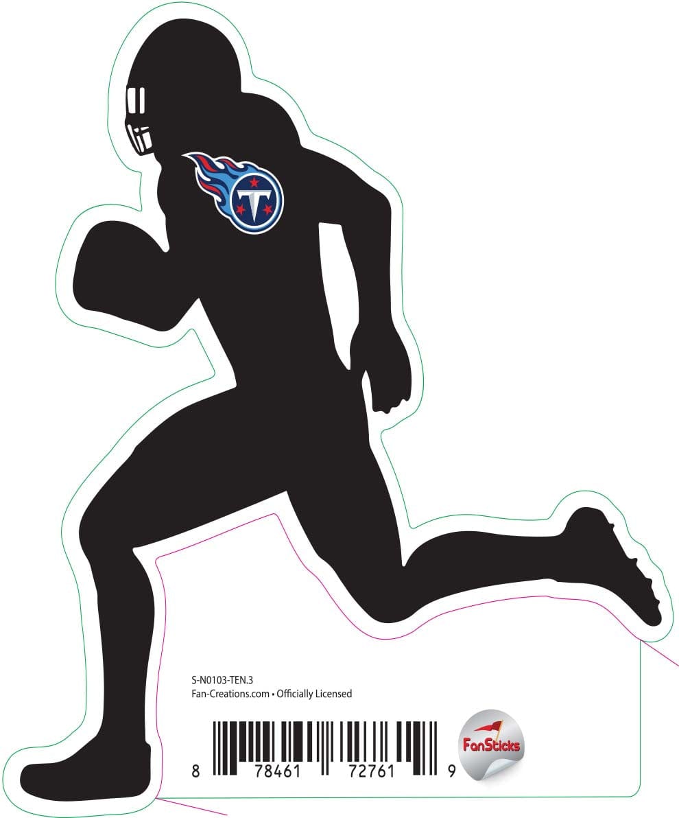 fan creations Tennessee Titans 3in Decal - Player Silhouette (Running with Football)