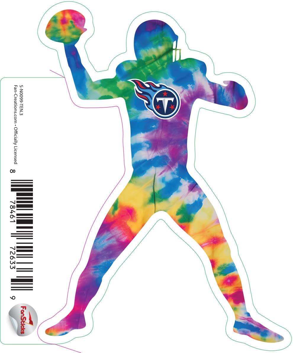 fan creations Tennessee Titans 3in Decal - QB Tie Dye