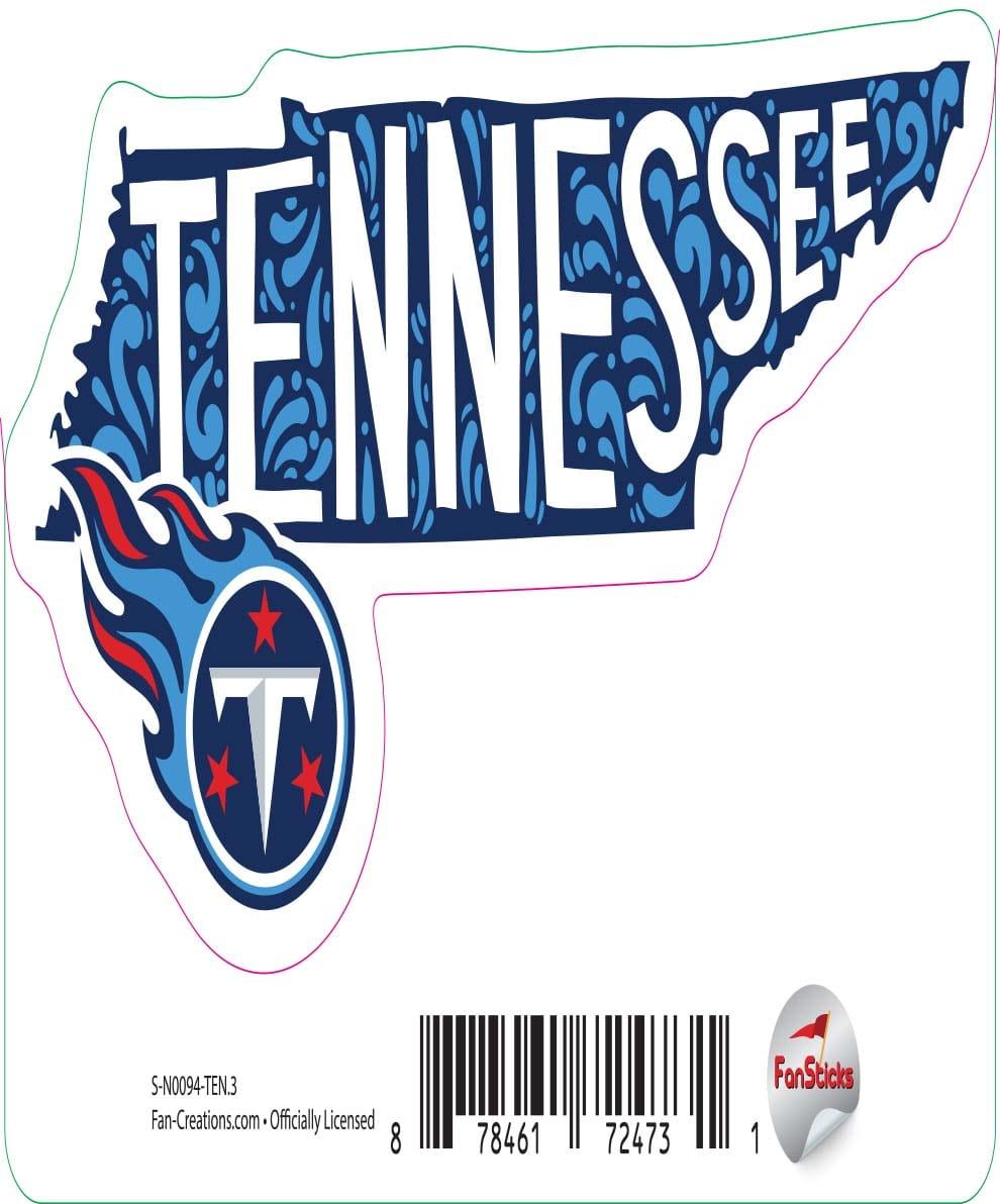 fan creations Tennessee Titans 3in Decal - State Name