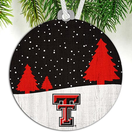 fan creations Texas Tech University Snow Scene Ornament