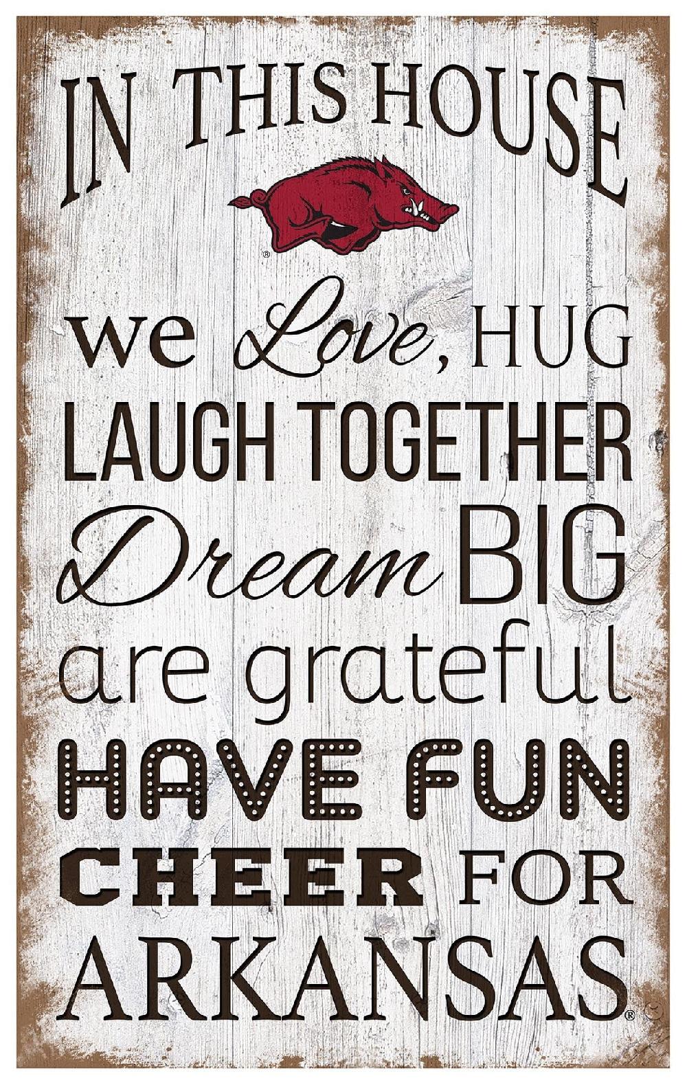 fan creations University of Arkansas In This House 11x19