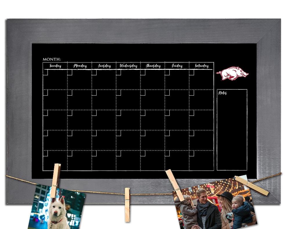 fan creations University of Arkansas Monthly Chalkboard With Frame & Clothespins