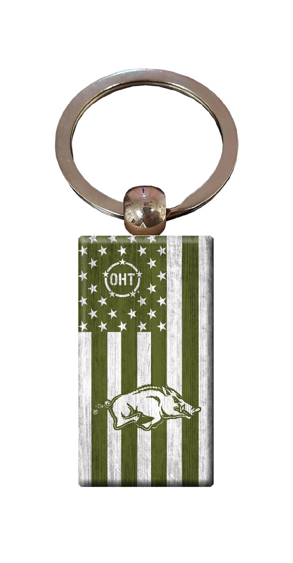 fan creations University of Arkansas OHT Flag Keychain