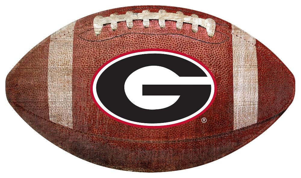fan creations University of Georgia 12in Football Shaped Sign