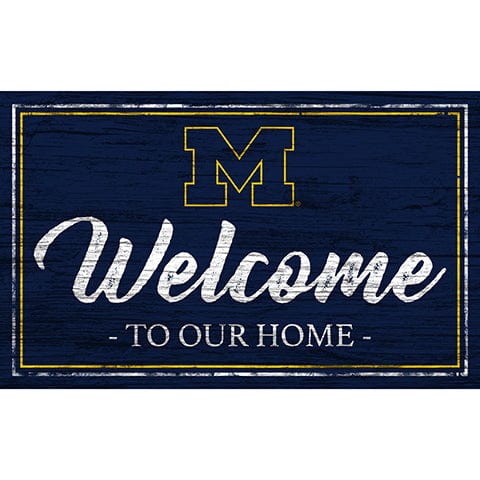 fan creations University of Michigan Team Color Welcome 11x19 Sign