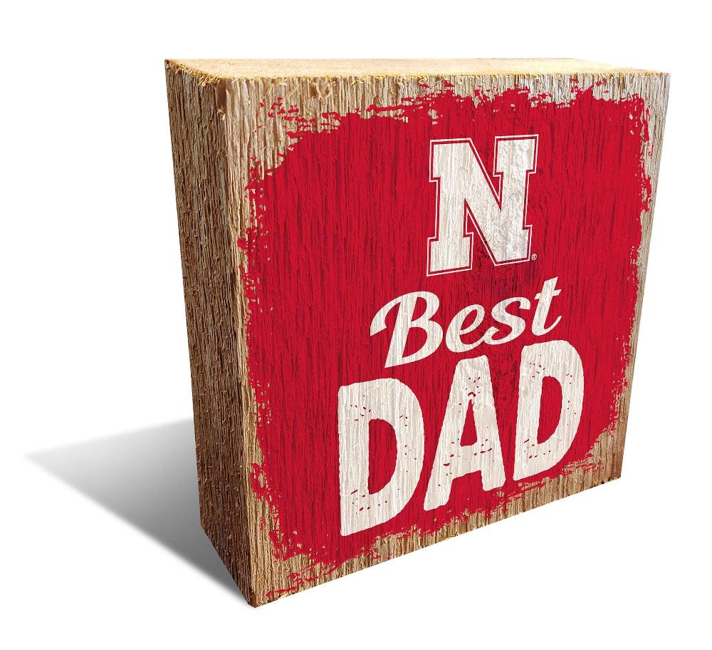 fan creations University of Nebraska Best Dad Block