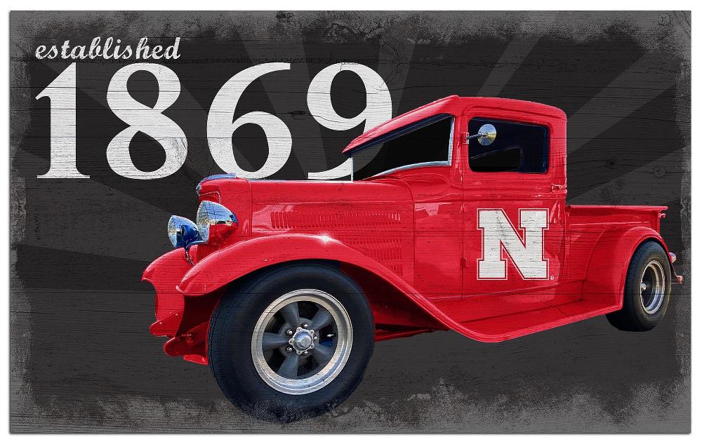 fan creations University of Nebraska Established Truck 11x19