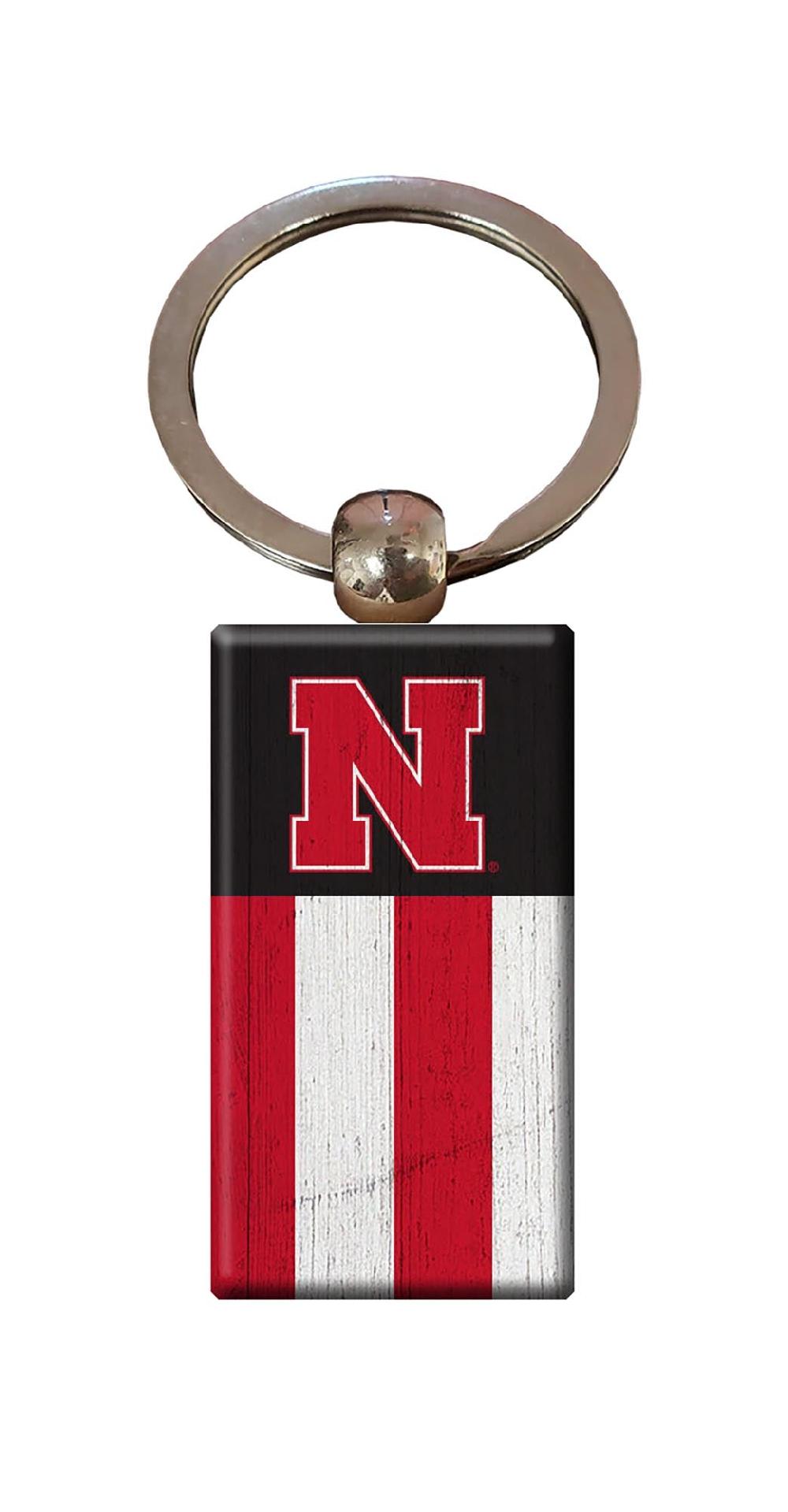 fan creations University of Nebraska Rectangle Flag Keychain
