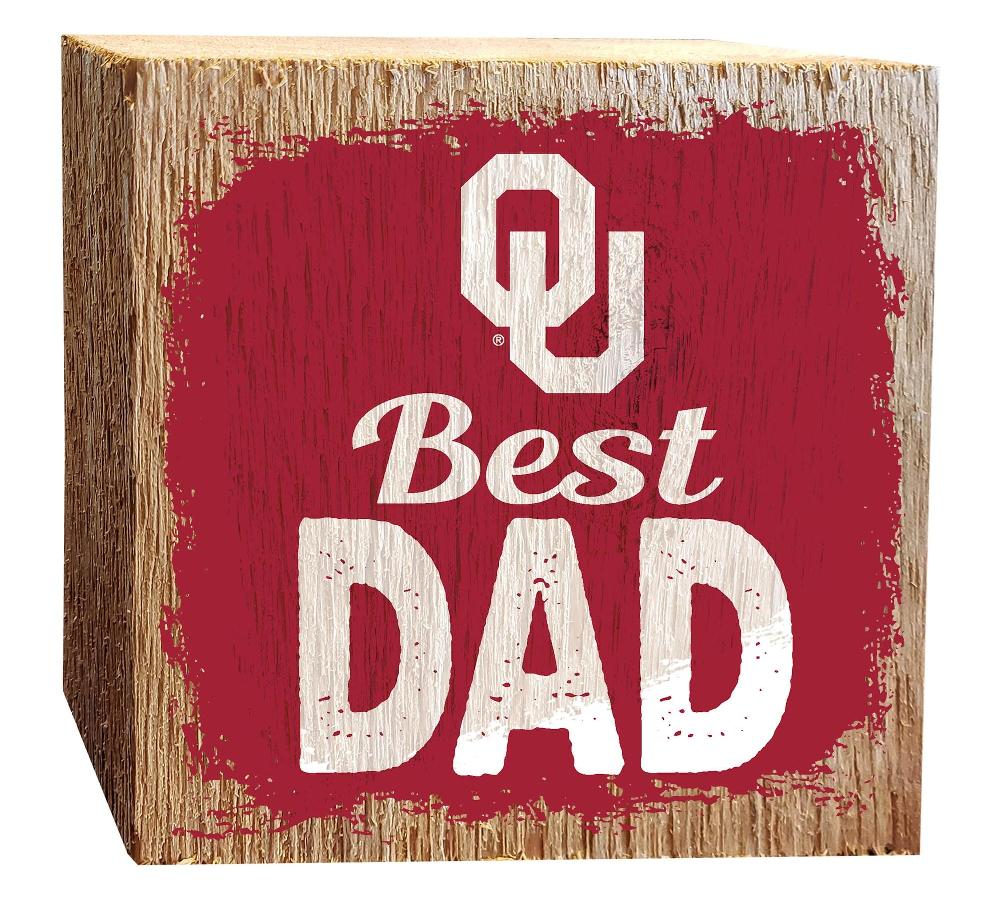 fan creations University of Oklahoma Best Dad Block