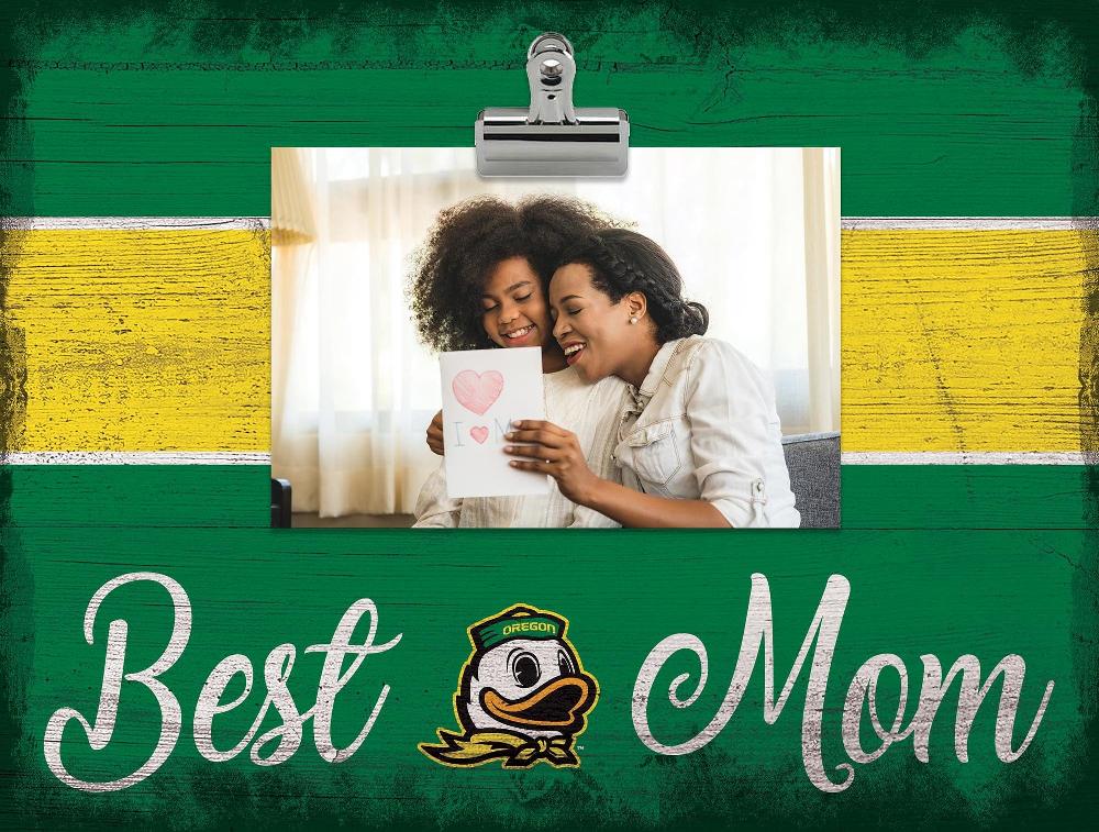 fan creations University of Oregon Best Mom With Stripe Clip Frame
