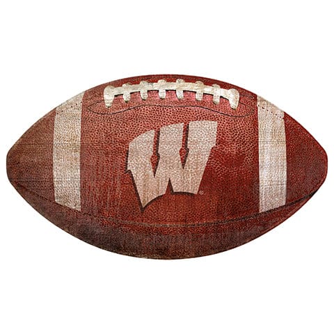 fan creations University of Wisconsin 12" Football Shaped Sign