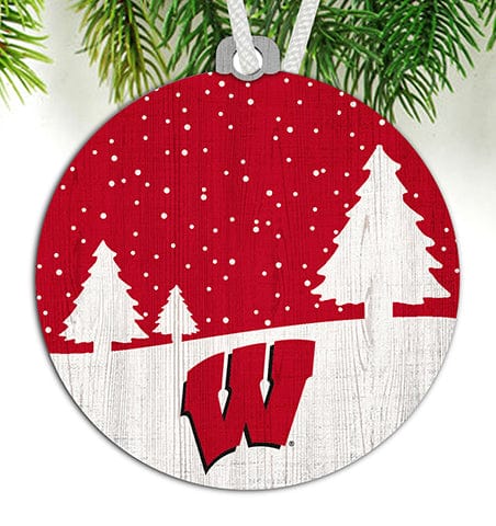 fan creations University of Wisconsin Snow Scene Ornament