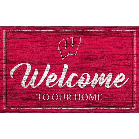 fan creations University of Wisconsin Team Color Welcome 11x19 Sign
