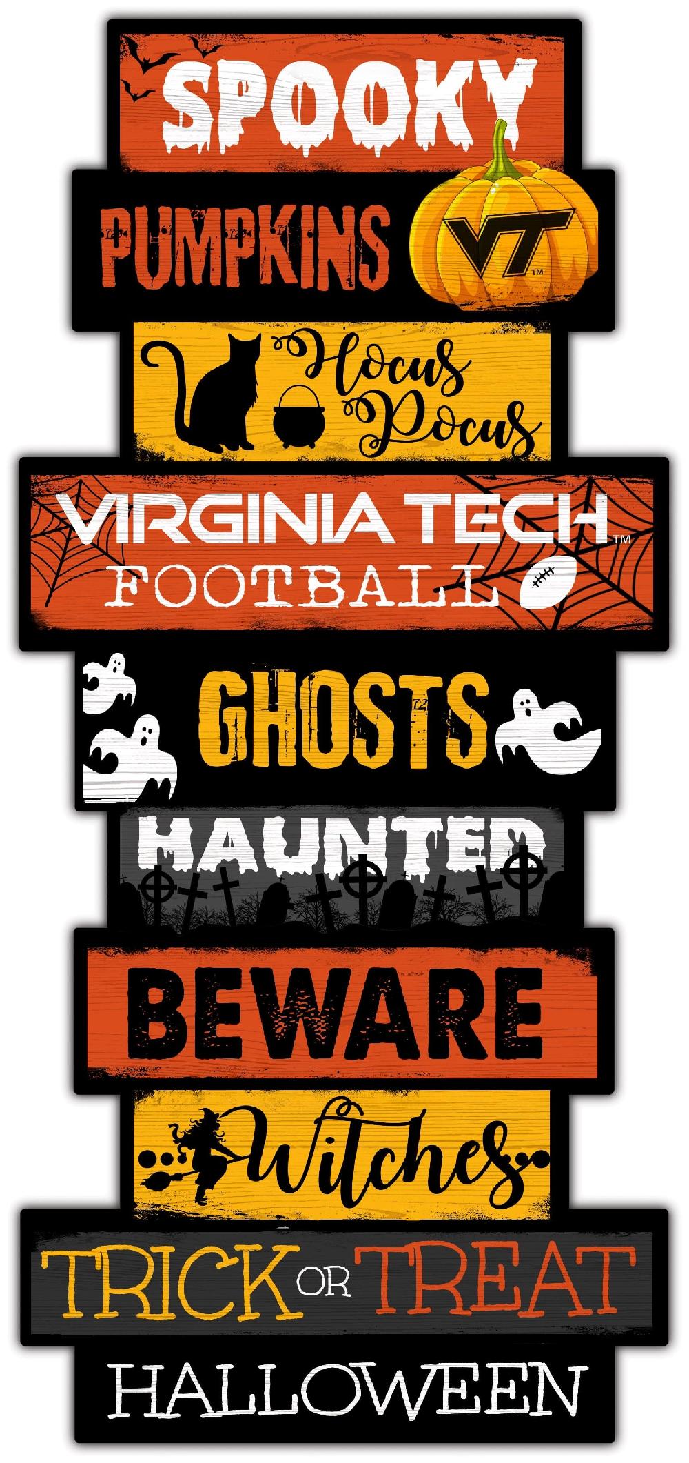 fan creations Virginia Tech Halloween Celebration Stack 24" Sign