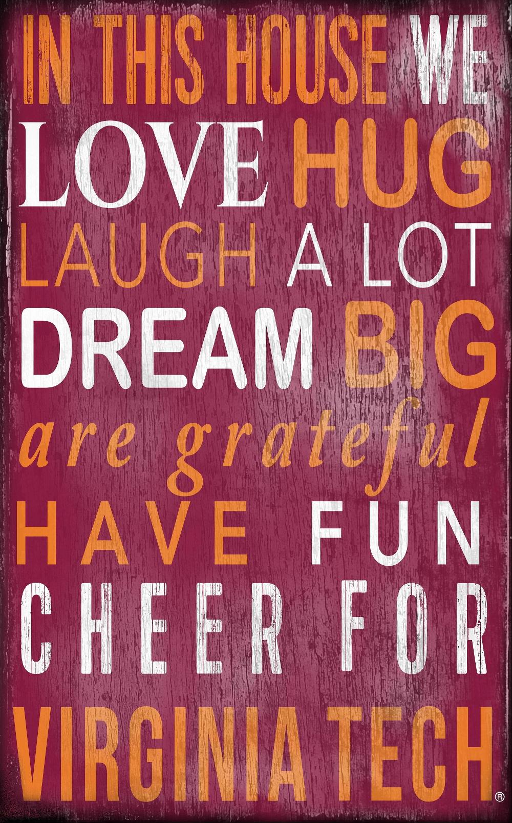 fan creations Virginia Tech In This House 11x19 Sign