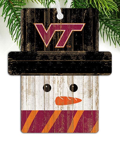 fan creations Virginia Tech University Snowman Ornament