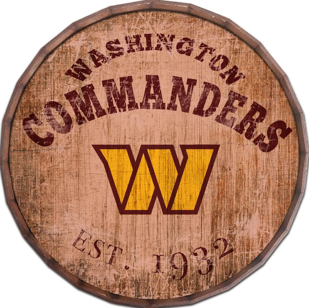 fan creations Washington Commanders 24in Established Date Barrel Top