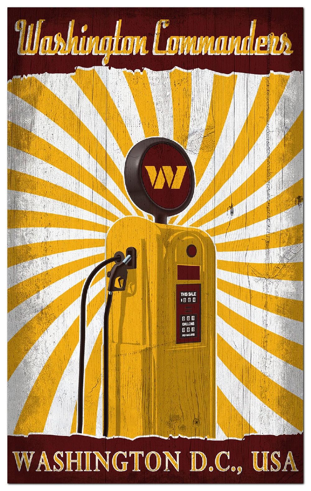 fan creations Washington Commanders Retro Pump Location 11x19