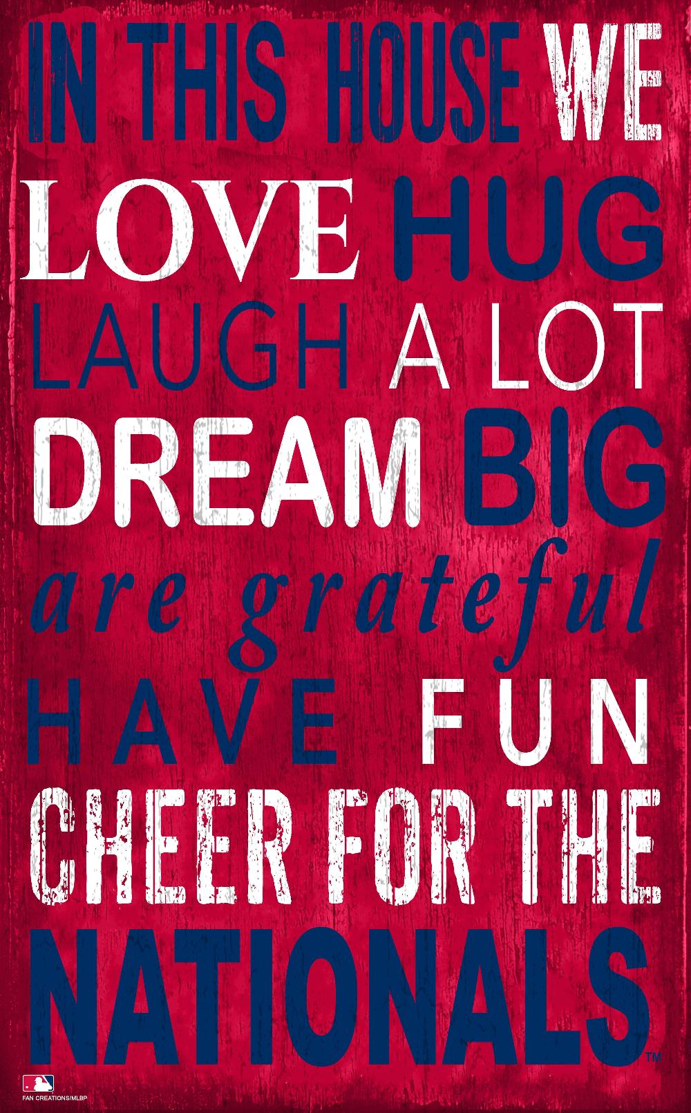 fan creations Washington Nationals In This House 11x19 Sign