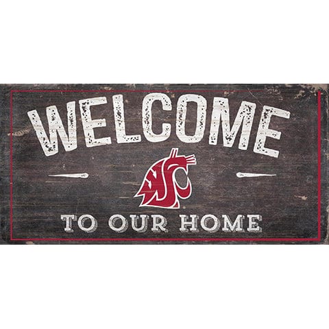 fan creations Washington State Welcome Distressed 6 x 12
