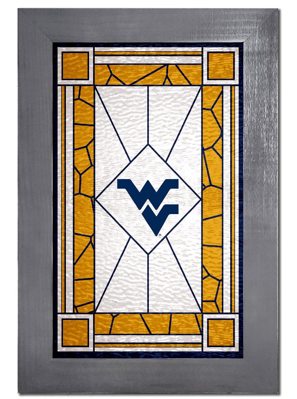 fan creations West Virginia Stained Glass 11x19 Frame
