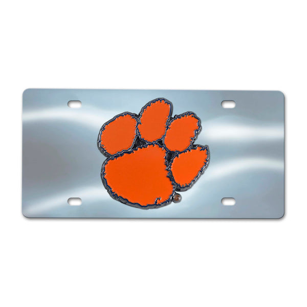 fanmats Clemson University Chrome Diecast License Plate