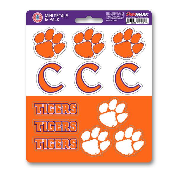 fanmats Clemson University Mini Decal 12-pk