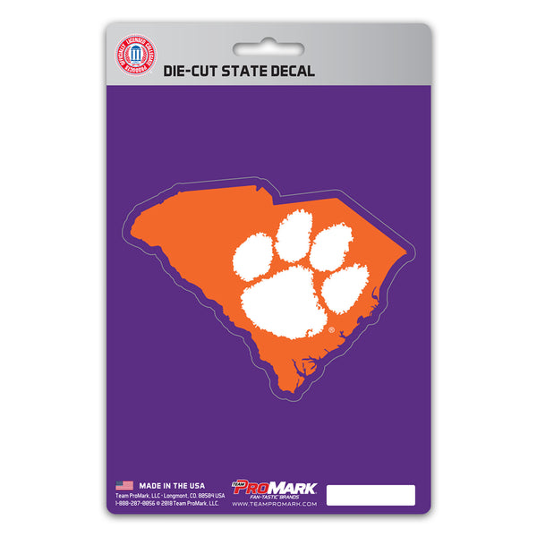 fanmats Clemson University State Shape Decal