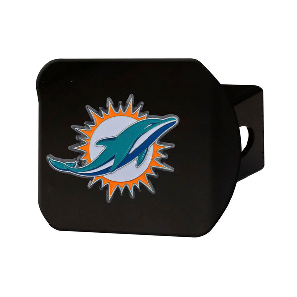fanmats Miami Dolphins Color Emblem on Black Hitch