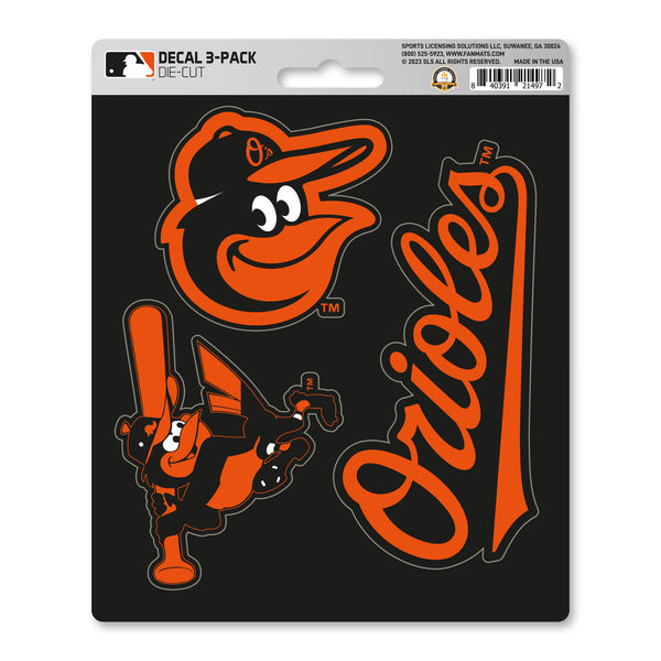 fanmats MLB - Baltimore Orioles Decal 3-pk