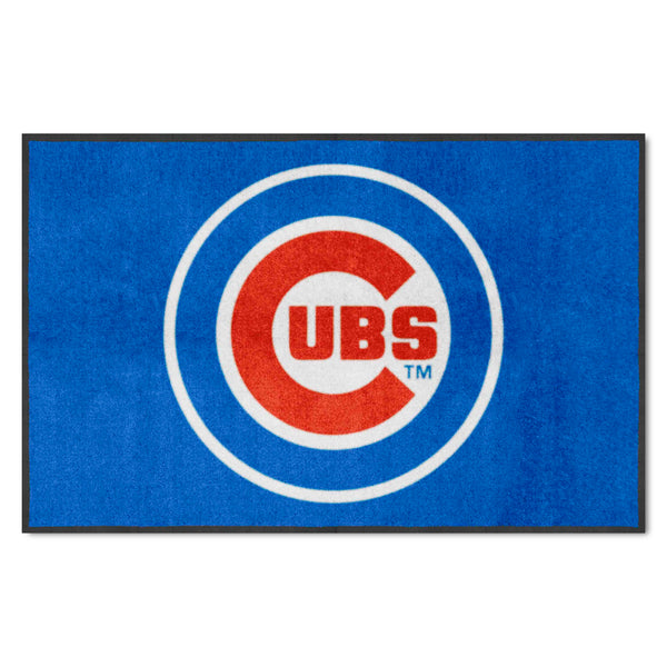 fanmats MLB - Chicago Cubs 4X6 Logo Mat - Landscape