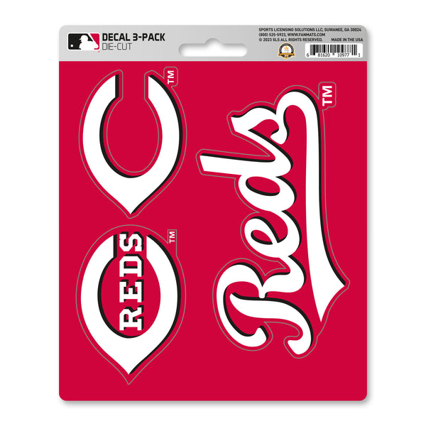 fanmats MLB - Cincinnati Reds Decal 3-pk