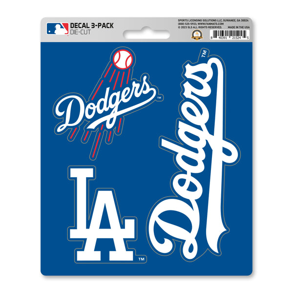 fanmats MLB - Los Angeles Dodgers Decal 3-pk