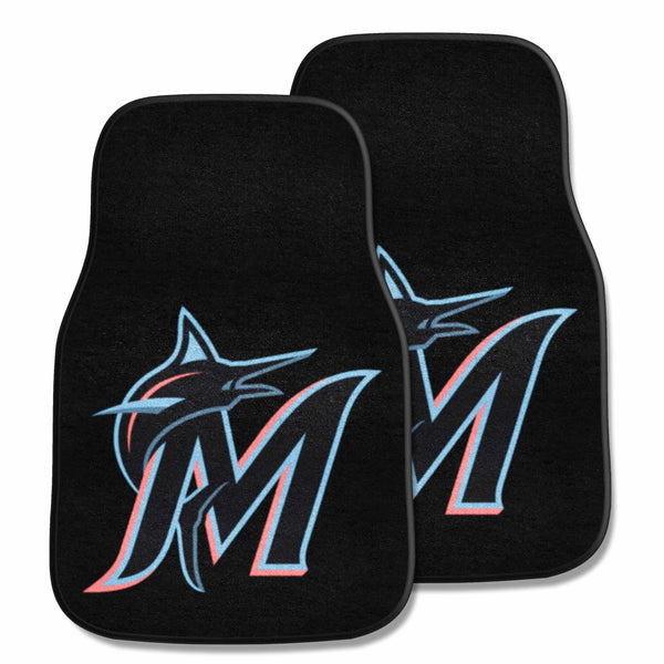 fanmats MLB - Miami Marlins 2-pc Carpet Car Mat Set