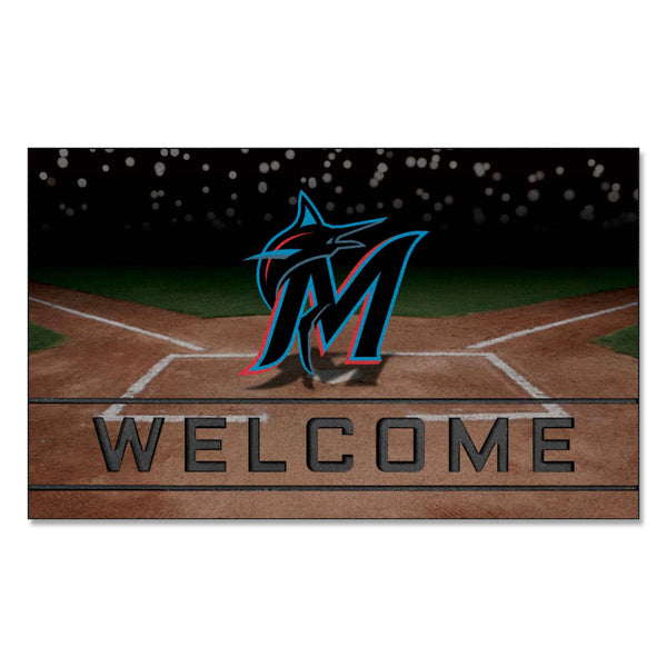 fanmats MLB - Miami Marlins Crumb Rubber Door Mat