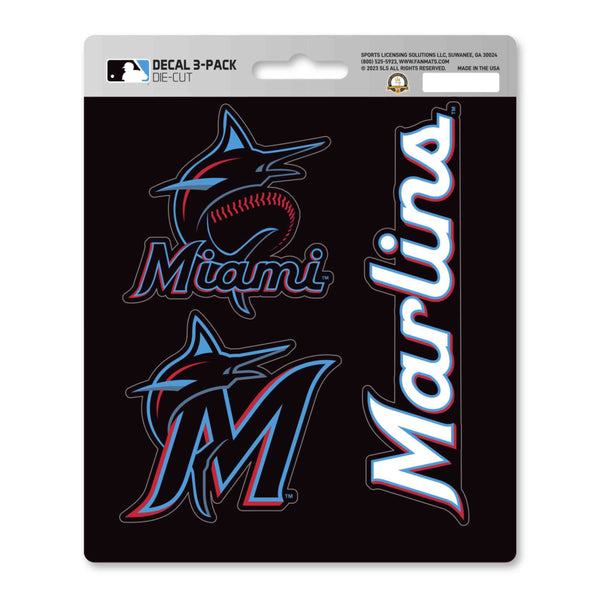 fanmats MLB - Miami Marlins Decal 3-pk