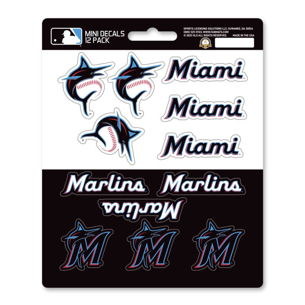 fanmats MLB - Miami Marlins Mini Decal 12-pk