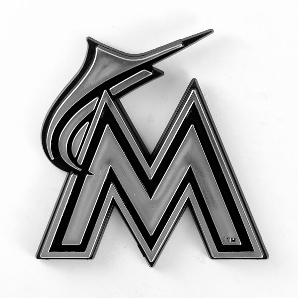 fanmats MLB - Miami Marlins Molded Chrome Emblem