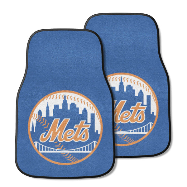 fanmats MLB - New York Mets 2-pc Carpet Car Mat Set