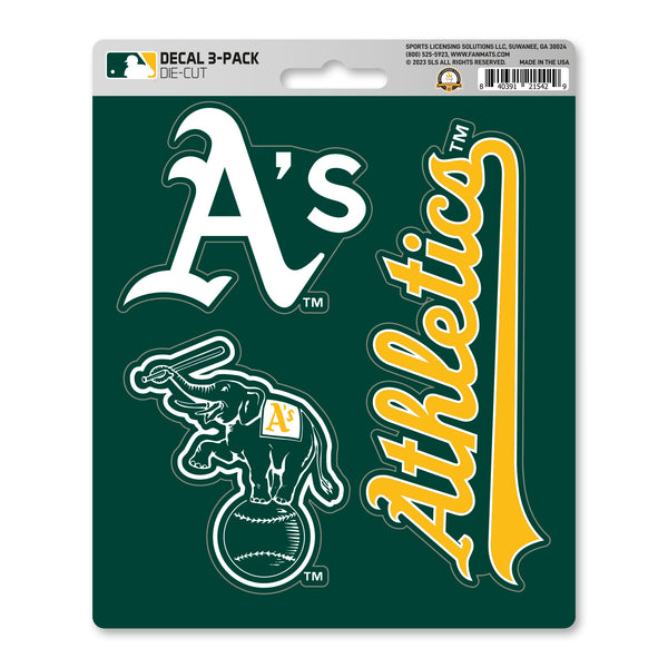 fanmats MLB - Oakland Athletics Decal 3-pk