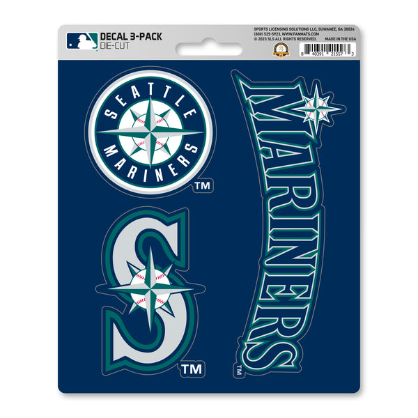 fanmats MLB - Seattle Mariners Decal 3-pk