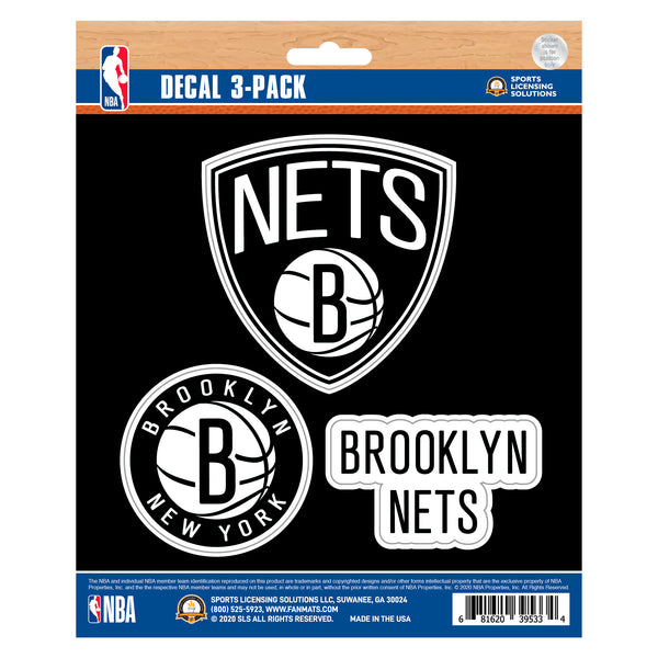 fanmats NBA - Brooklyn Nets Decal 3-pk