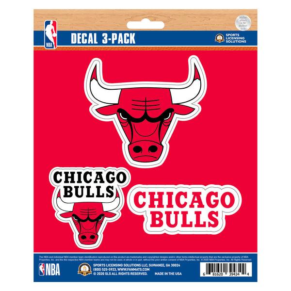 fanmats NBA - Chicago Bulls Decal 3-pk